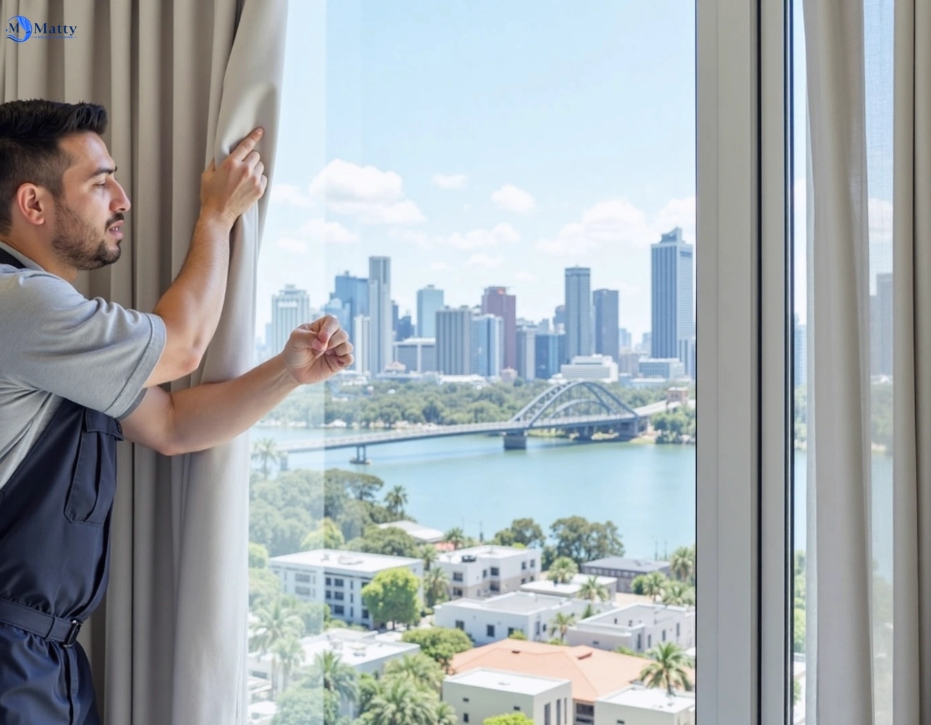 Professional curtain steam cleaning service brighton-vic QLD by Matty Curtain Cleaning